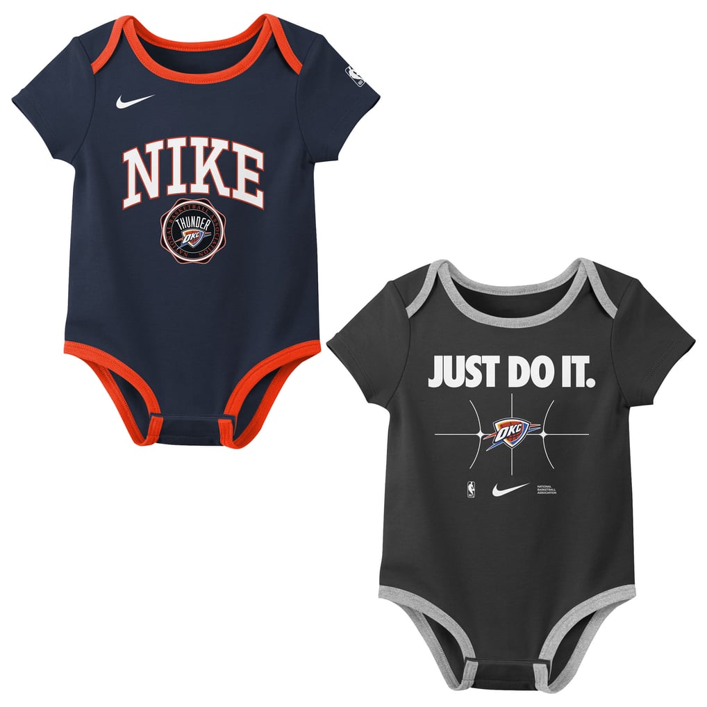 Oklahoma City Thunder Nike Newborn Just Do It Two-Pack Bodysuit Set - Navy/Black